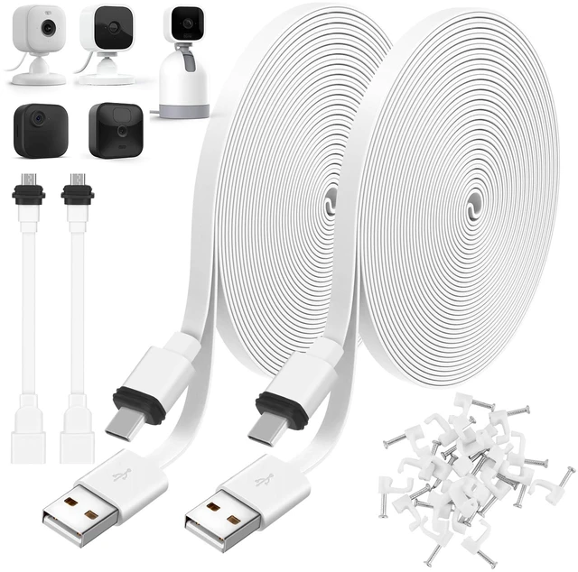 Main image of 2Pack 25FT Power Cable for Blink Mini2,Blink Mini,Blink Outdoor 4 (4th Gen)/Blink (3rd Gen) XT3/XT2/XT,Extension Cable Continuously Charging Your Blink Cam(Plug and Camera are Not Included)