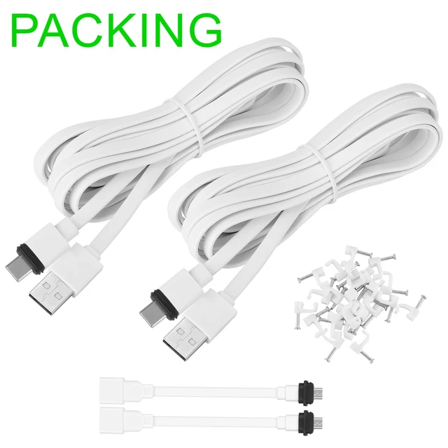 Alt view image 6 of 6 - 2Pack 25FT Power Cable for Blink Mini2,Blink Mini,Blink Outdoor 4 (4th Gen)/Blink (3rd Gen) XT3/XT2/XT,Extension Cable Continuously Charging Your Blink Cam(Plug and Camera are Not Included)