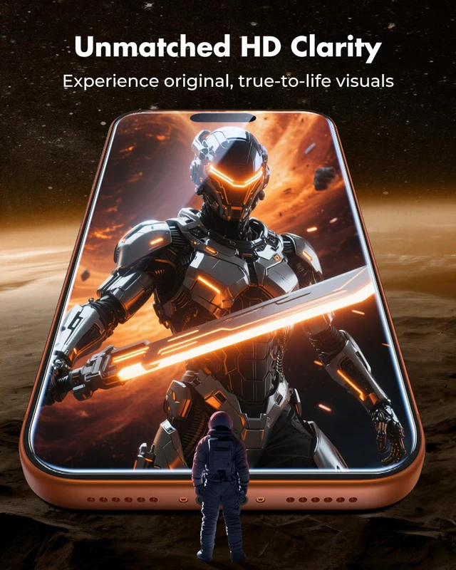 Alt view image 4 of 7 - iPhone 17 Pro Screen Protector & Camera Lens Protector | Upgraded Dual-Tempered Glass with Military-Grade 9H Hardness, 3-Pack,HD Clarity, Anti-Fingerprint, Case Friendly, Fits 6.3''