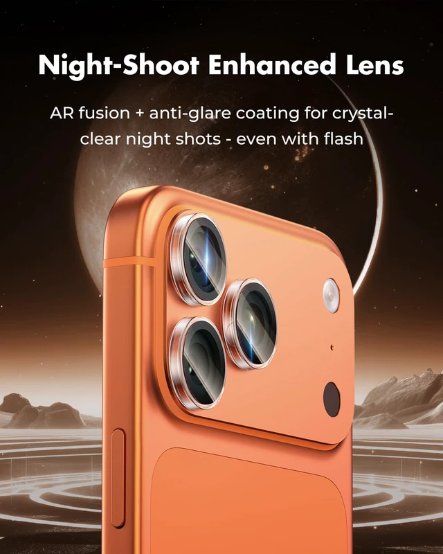 Alt view image 7 of 7 - iPhone 17 Pro Screen Protector & Camera Lens Protector | Upgraded Dual-Tempered Glass with Military-Grade 9H Hardness, 3-Pack,HD Clarity, Anti-Fingerprint, Case Friendly, Fits 6.3''