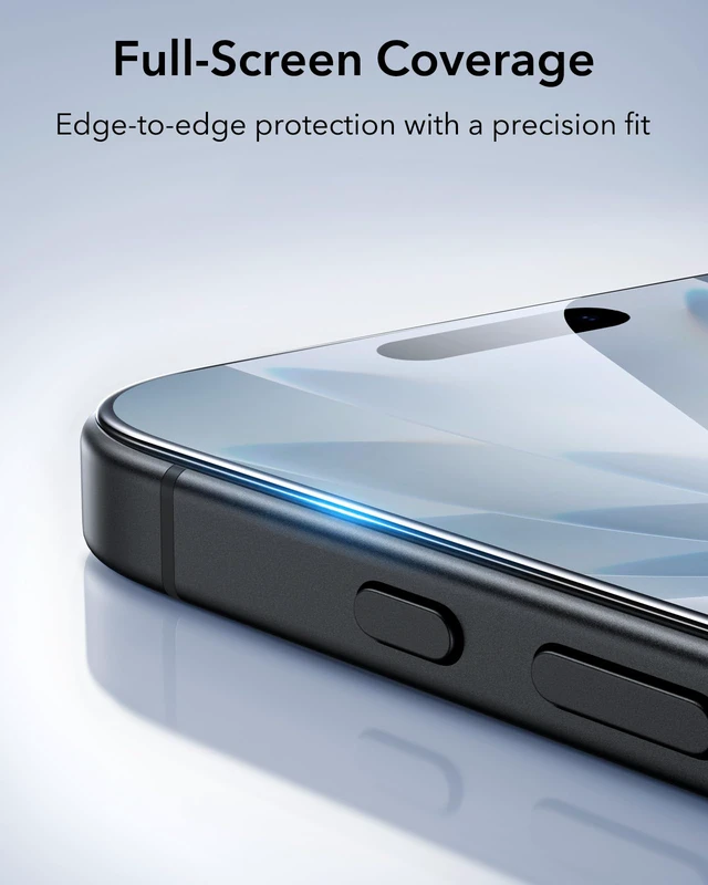 Alt view image 7 of 7 - 3 Pack for iPhone 17/iPhone 16 Pro Screen Protector, Classic | Easy One-Pull Installation, 2X Impact Absorption, 9H Tempered Glass, Full-Coverage Protection, UltraFit Tray, Bubble-Free