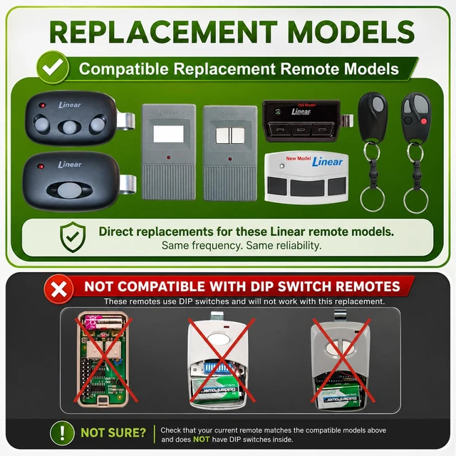 Alt view image 2 of 7 - 2 for Linear Garage Opener Remotes ACT-31B, 318MHz MegaCode Replaces ACP00879 MCT-11 DNT00090 MCT-1 DNT00083 MCT-3 DNT00089 Garage Door Remotes