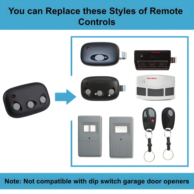 Alt view image 3 of 6 - 2 for Linear MCT-3 Garage Door Opener Remote, Compatible with LD050 LD033 LDCO800 LS050, Replaces DNT00089
