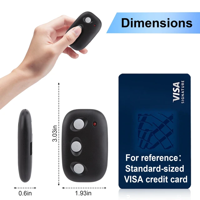 Alt view image 4 of 6 - 2 for Linear MCT-3 Garage Door Opener Remote, Compatible with LD050 LD033 LDCO800 LS050, Replaces DNT00089