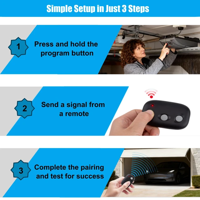 Alt view image 6 of 6 - 2 for Linear MCT-3 Garage Door Opener Remote, Compatible with LD050 LD033 LDCO800 LS050, Replaces DNT00089