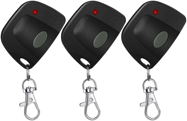 Main image of 3 Pcs Gate Opener Compatible with Linear Delta 3, Black, Grey | 8 Dip Switch 310mhz, Compatible with DT DTA DTD DTC DNT00002A, Garage Door Remote with Keychain