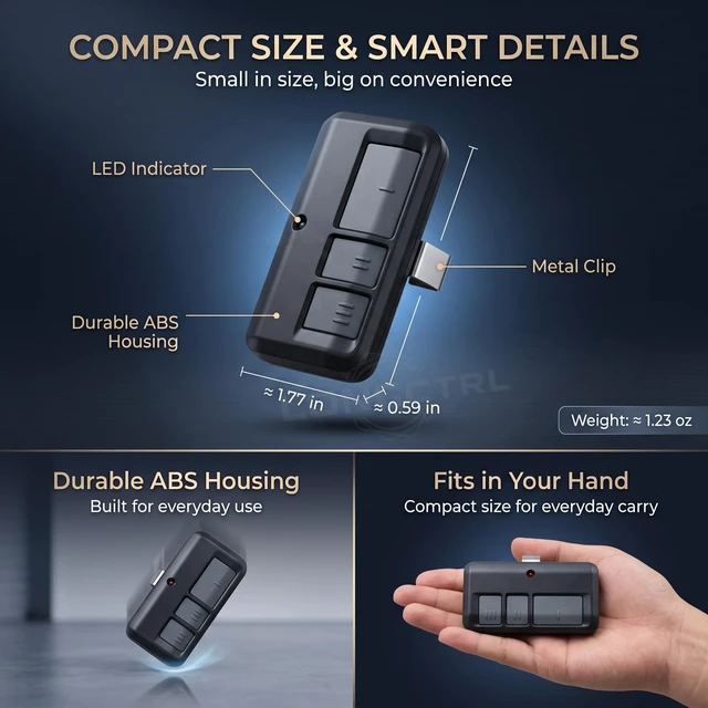 Alt view image 6 of 7 - 2 Garage Door Opener Remote for LiftMaster Chamberlain Craftsman 893Max | Upgraded Easier Pairing | For 893MAX 893LM 891LM 371LM Security+ 2.0 | Not for security3.0 White Learn Button