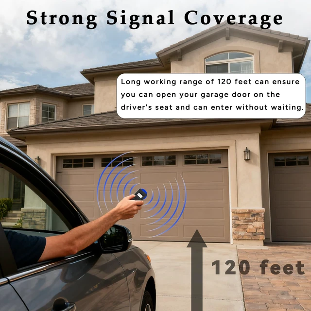 Alt view image 3 of 7 - Garage Door Opener Remote Compatible with Linear Delta 3 DT DTA DTD DTC DNT00002A 8 Dip Switch 310 MHz Gate Opener Remote with Visor Clip