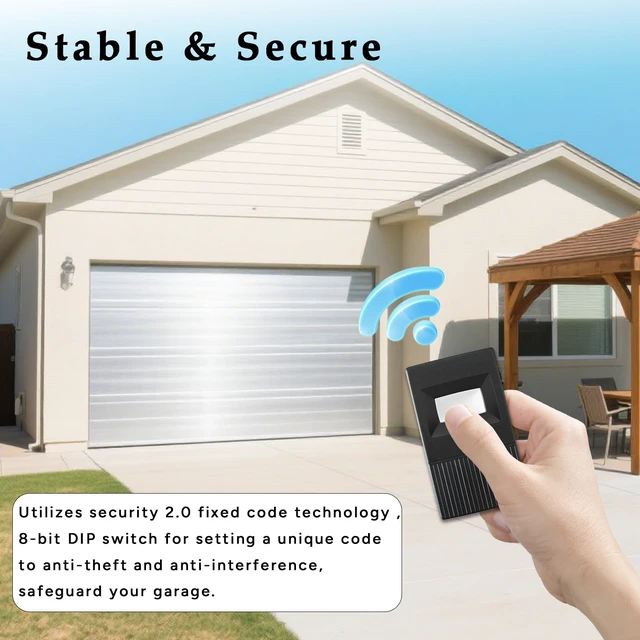 Alt view image 4 of 7 - Garage Door Opener Remote Compatible with Linear Delta 3 DT DTA DTD DTC DNT00002A 8 Dip Switch 310 MHz Gate Opener Remote with Visor Clip