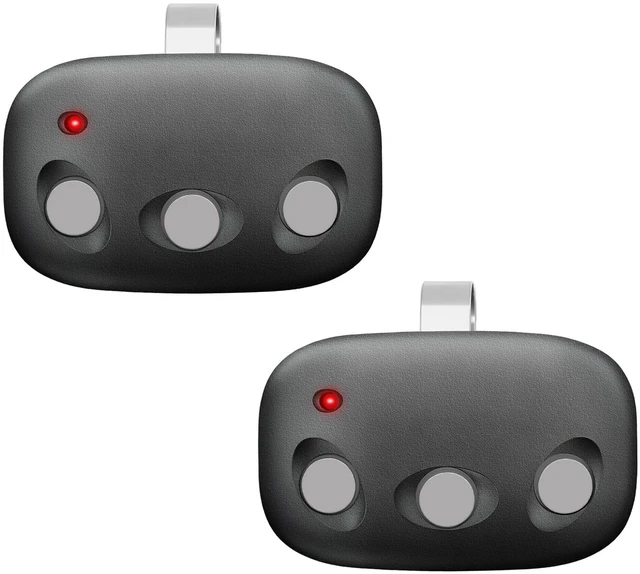Main image of Garage Door Opener Remote for 318MHz Linear MegaCode MCT-3 DNT00089, 3 Button Remote Control Compatible with LDO33, LDO50, LSO50, LDCO800, LCO75 Operators with Visor Clip,2 Pack