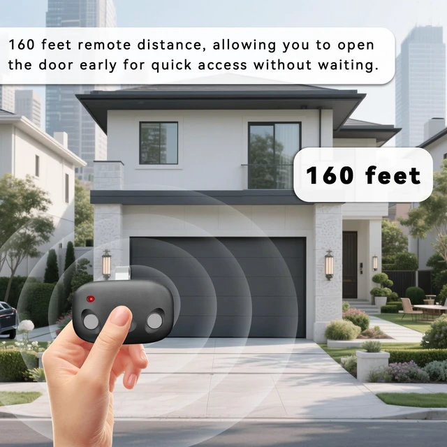 Alt view image 5 of 7 - Garage Door Opener Remote for 318MHz Linear MegaCode MCT-3 DNT00089, 3 Button Remote Control Compatible with LDO33, LDO50, LSO50, LDCO800, LCO75 Operators with Visor Clip,2 Pack