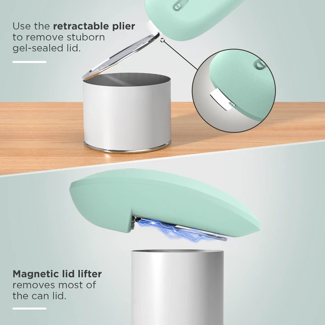 Alt view image 5 of 7 - Ultrablade SE Electric Can Opener, USB-C Rechargeable, Smooth Edge | Cordless Automatic Can Opener for Kitchen for Seniors with Arthritis, Battery Powered Handheld, for Small or Large Cans, Teal