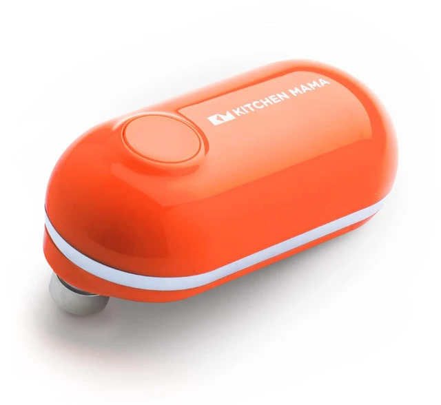Main image of Mini Electric Can Opener Smooth Edge, Orange | Opens Can with One Press, Ultra-Compact, Hands-Free, Cordless, Battery Operated