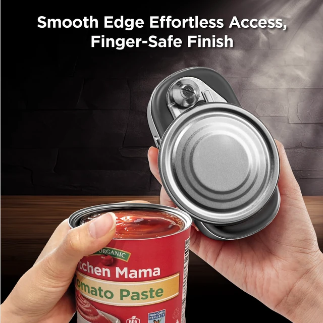 Alt view image 5 of 6 - Orbit One Rechargeable Electric Can Opener, Black | Hands-free, USB-C Charging, Automatic Stop, Smooth Edge, Storage Box