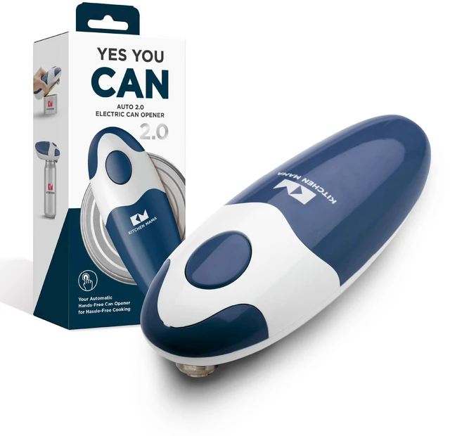 Main image of Auto 2.0 Electric Can Opener, Navy Blue | Refined Blade, Automatic Hands Free, Smooth Edge, Food-Safe, Battery Operated