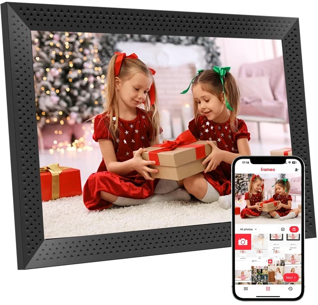 Main image of Digital Picture Frame 10.1 inch Smart Electronic Frameo Photo Frame 32GB Auto-Rotate 1280*800 HD Touch Screen, Desk or Wall Mounted, Share Photos Videos Instantly, Gifts for Mom Dad Women Men (Black)
