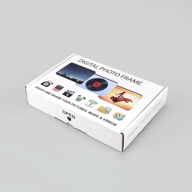 Alt view image 5 of 5 - 7 Inch Digital Picture Frame, White | Digital Display, White Finish