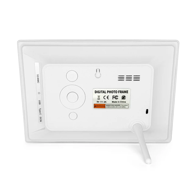 Alt view image 2 of 5 - 7 Inch Digital Picture Frame, White | Digital Display, White Finish