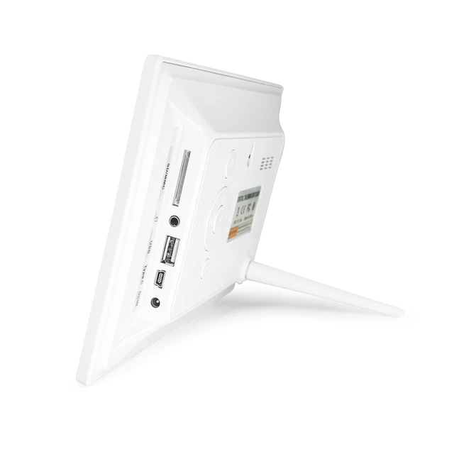 Alt view image 3 of 5 - 7 Inch Digital Picture Frame, White | Digital Display, White Finish