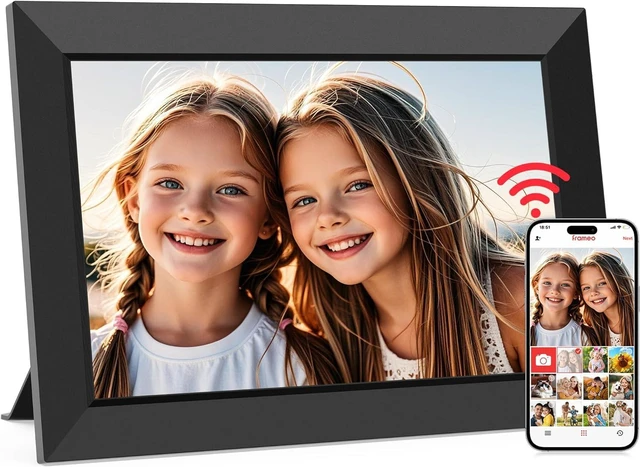 Main image of 32GB FRAMEO 10.1 Inch Smart WiFi Digital Picture Frame 1280x800 IPS Touch Screen, Auto-Rotate Portrait and Landscape, Built in Memory, Share Moments Instantly via Frameo App from Anywhere