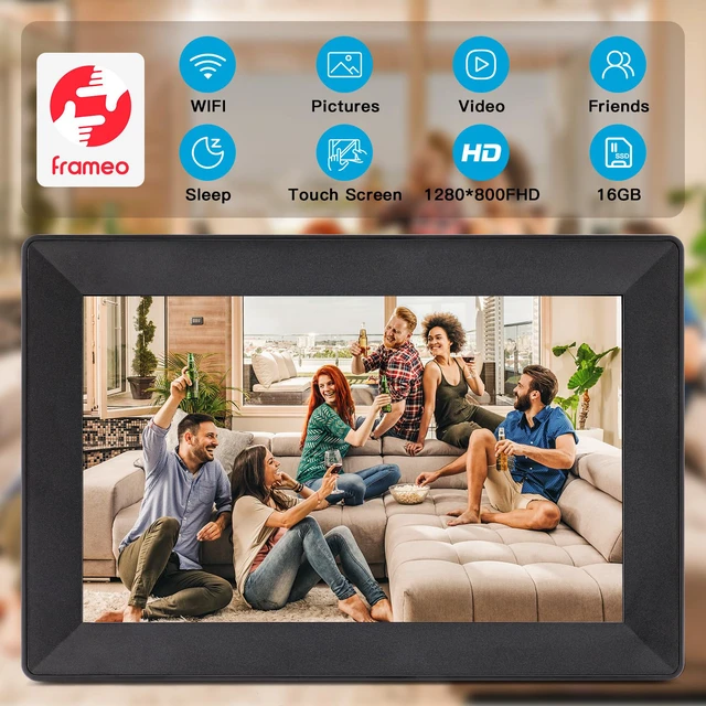 Alt view image 3 of 7 - Frameo 10.1 Inch Digital Picture Frame WiFi Connect Touch Screen Digital Photo Frame, 16GB Memory, Auto-Rotate, Share Photos/Videos Instantly via Frameo App from Anywhere