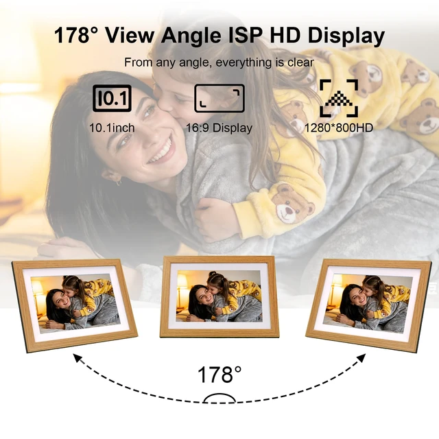 Alt view image 6 of 7 - 10.1" Digital Picture Frame, WiFi Electronic Picture Frame | 1280*800 HD IPS Touch Screen Family Planner, Smart Digital Calendar, AI-Generated Images, Auto-Rotate & Remote Share via APP