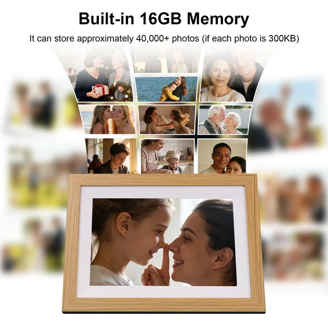 Alt view image 5 of 7 - 10.1" Digital Picture Frame, WiFi Electronic Picture Frame | 1280*800 HD IPS Touch Screen Family Planner, Smart Digital Calendar, AI-Generated Images, Auto-Rotate & Remote Share via APP