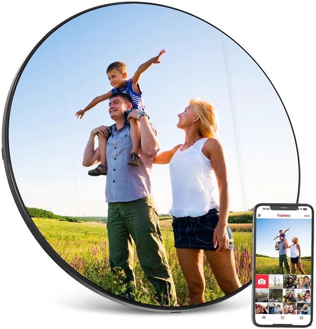 Main image of Frameo Digital Picture Frame,2K HD IPS Touch Screen 32GB Storage | Auto-Rotate Wall Mount,Up-Market Gifts for Mom Father,Share Photos/Videos from Phone