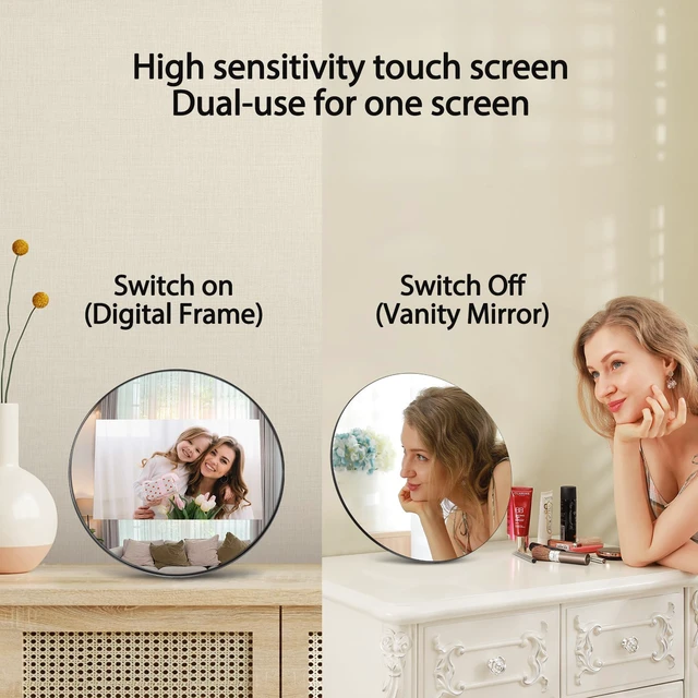 Alt view image 2 of 7 - Frameo Digital Picture Frame,2K HD IPS Touch Screen 32GB Storage | Auto-Rotate Wall Mount,Up-Market Gifts for Mom Father,Share Photos/Videos from Phone