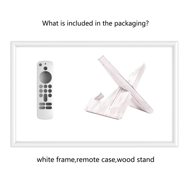 Alt view image 5 of 5 - Digital Photo Frame Solid Wooden Table Stand, White | Monitor and Tablet Compatible, Cookbook Stand Holder, Display Stand, Decoration Frame