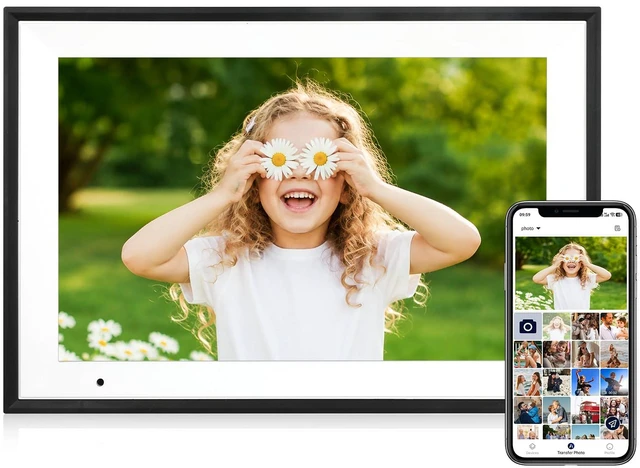 Main image of Digital Picture Frame 10.1 Inch Digital Photo Frame 32GB Storage, WiFi Picture Frame with1280x800 IPS Touch Screen, Auto-Rotate Photo Frame Share Your Photos and Videos via AiMOR App, Black