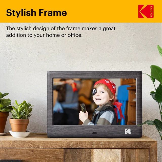 Alt view image 3 of 7 - 7 Inch Digital Picture Frame with Remote Control, 1024x600 HD Display Digital Photo Frame, USB or SD Card Required, Auto-Rotate, Supports Photo/Video/Music/Calendar/Slideshow