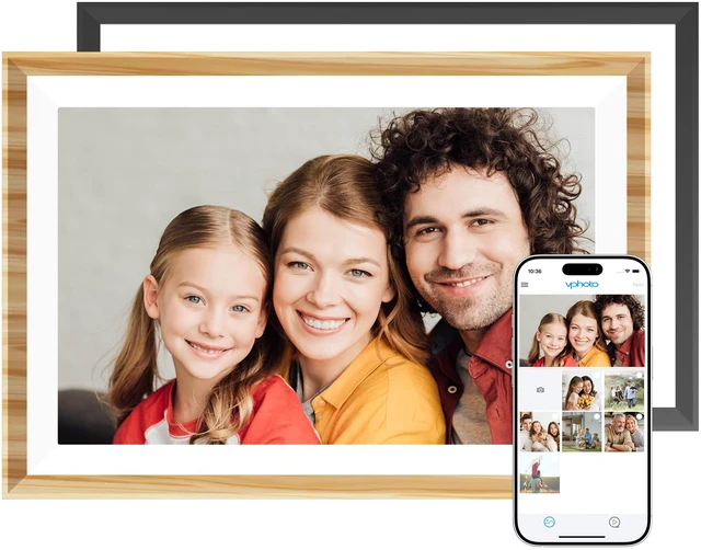 Main image of 10.1'' WiFi Digital Picture Frame with Dual Swappable Snap Frames 1280×800 HD IPS Touch Screen, Auto-Rotate, Instantly Share Photos/Videos via Free App, Gift for Birthday, Wedding, Mom