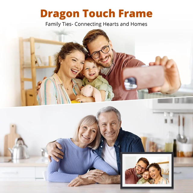 Alt view image 3 of 7 - 10.1'' WiFi Digital Picture Frame with Dual Swappable Snap Frames 1280×800 HD IPS Touch Screen, Auto-Rotate, Instantly Share Photos/Videos via Free App, Gift for Birthday, Wedding, Mom