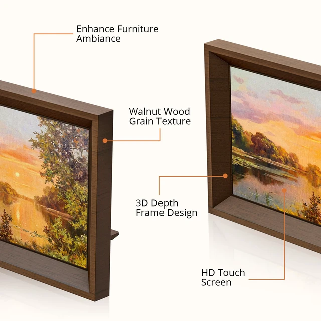 Alt view image 4 of 7 - Digital Picture Frame -10.1 WiFi Digital Photo Frame for Gifts,Show Videos on Auto-Rotate & Wall-Mountable Touch Screen Frame,Easy Share, Send via Phone APP, Email,Wood Brown