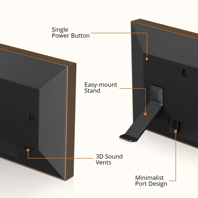 Alt view image 5 of 7 - Digital Picture Frame -10.1 WiFi Digital Photo Frame for Gifts,Show Videos on Auto-Rotate & Wall-Mountable Touch Screen Frame,Easy Share, Send via Phone APP, Email,Wood Brown