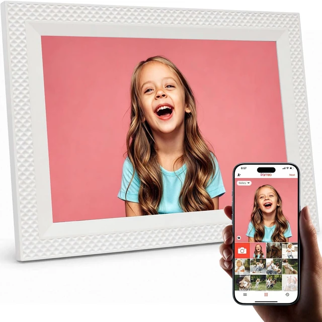 Main image of Frameo Digital Picture Frame 10.1" Digital Calendar 2-in-1|WiFi Smart Photo Frame16GB with 1280x800 HD Touchscreen|Sync Family Calendars Planner|Share Photos/Videos from Phone|Gifts for Mom Parents