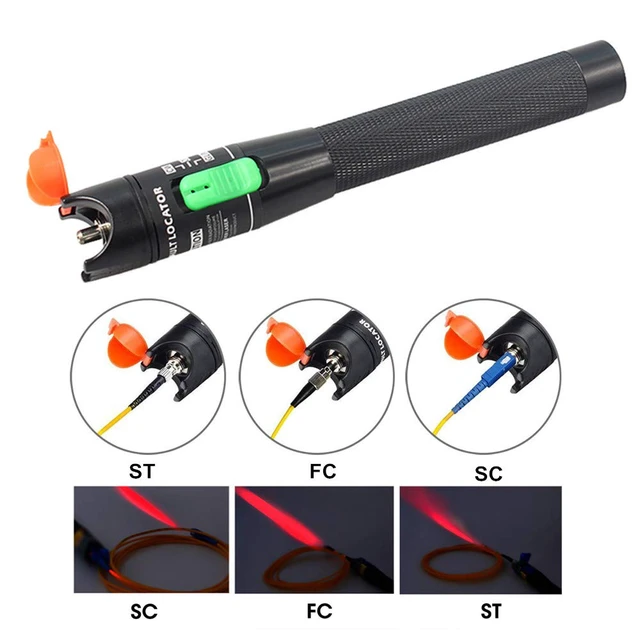 Alt view image 2 of 7 - Visual Fault Locator, 30-50KM Fiber Optic Cable Tester Meter VFL Red Light Pen Light Source Testers