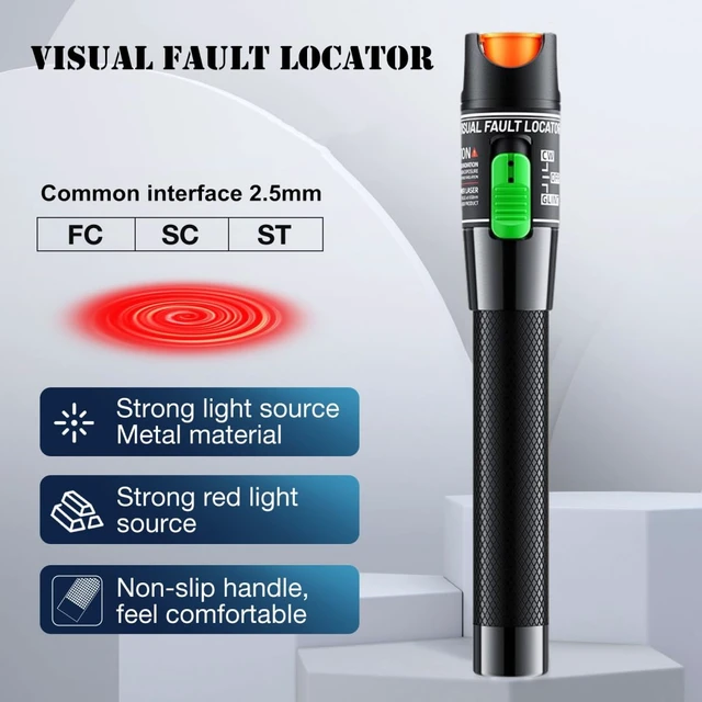 Alt view image 7 of 7 - Visual Fault Locator,Fiber Optic Cable Tester Meter, Cable Test Equipment Suitable with 2.5 mm Universal Connector FC Male to LC Female Adapter for CATV Telecommunications