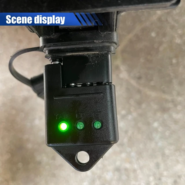 Alt view image 5 of 6 - 4 Pin Trailer Plug Tester, 4 Way Flat Trailer Circuit Tester with LED Indicators, Straight Trailer Light Wiring Testers, Trailer Tester Connector for Turn Signal Tail Lights Trouble Shooter