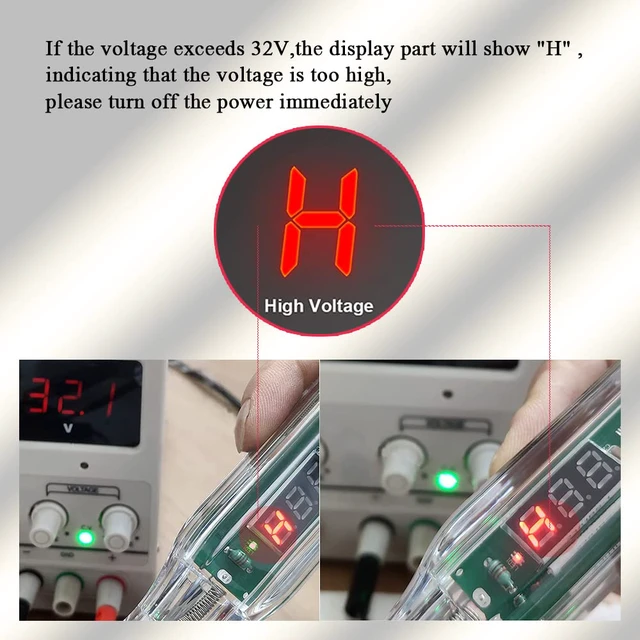 Alt view image 6 of 7 - Automotive Test Light with 3-24V LED Digital Display | Circuit Tester Automotive with Dual Color Polarity Indicator, Electrical Test Pen with Sharp Hard Steel Probe for Car RV Fuse