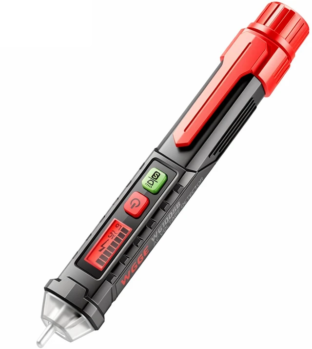 Main image of AC Voltage Tester,Non-Contact Voltage Tester, Dual Range 12-1000V/48-1000V with LCD Display, Buzzer Alarm, Flashlight and Live/Neutral Wire Detection