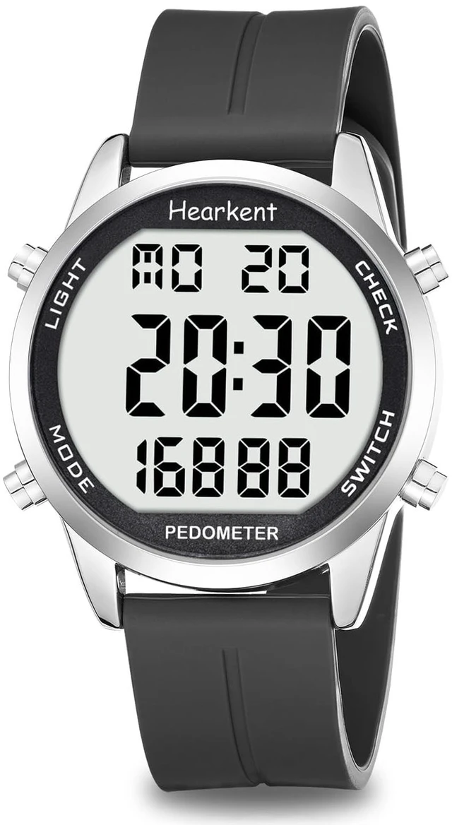 Main image of Pedometer Watch for Walking for Senior Step Counter Watch | No App Required, with Steps Calories Miles Counter, 3ATM Waterproof, Backlight, Countdown, Stopwatch, LCD Large Numbers