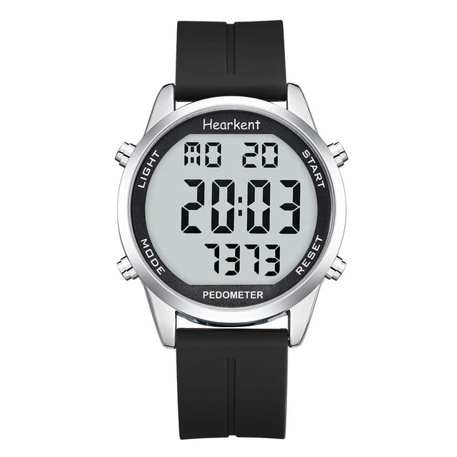Alt view image 4 of 7 - Pedometer Watch for Walking for Senior Step Counter Watch | No App Required, with Steps Calories Miles Counter, 3ATM Waterproof, Backlight, Countdown, Stopwatch, LCD Large Numbers