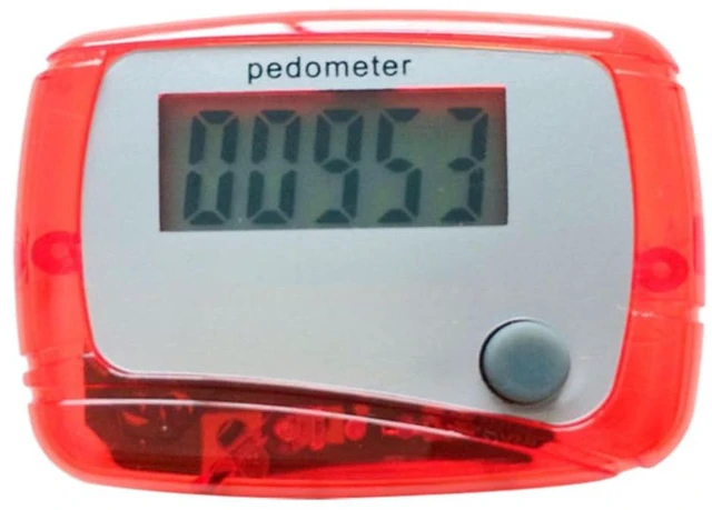 Main image of Red Portable Counter Mini Digital LCD Pedometer Sports Walking Running Step Counter Meter Walking Distance Miles, Calorie Counter, Daily Target Monitor, Exercise Time Fitness Technology
