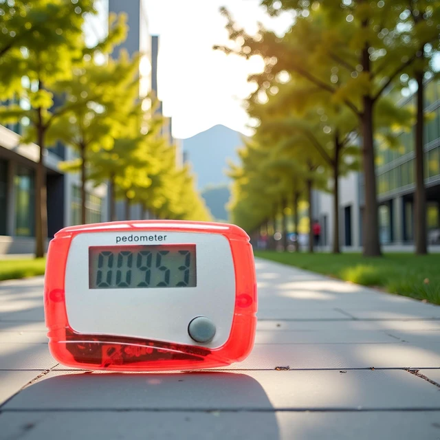 Alt view image 2 of 7 - Red Portable Counter Mini Digital LCD Pedometer Sports Walking Running Step Counter Meter Walking Distance Miles, Calorie Counter, Daily Target Monitor, Exercise Time Fitness Technology