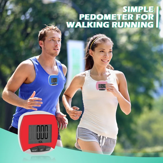 Alt view image 4 of 6 - 12 Pcs Simple Pedometer for Walking Bulk LCD Step Counter with Calories Burned Portable Step Tracker for Women Seniors Jogging Hiking Running Walking, 6 Colors