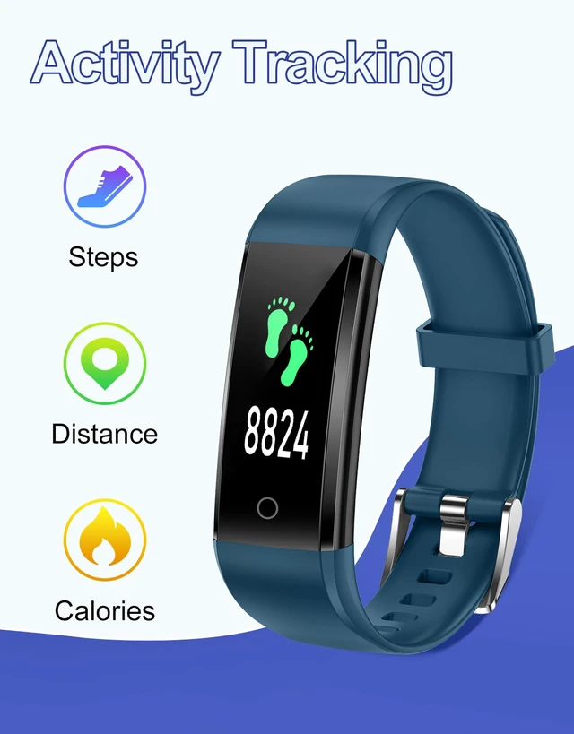 Alt view image 2 of 7 - Pedometer Watch No Bluetooth Steps Counter Simple Fitness Tracker Blue | No APP or Phone Needed, Track Daily Steps Calories Distance, Great for Walking Running, Easy to Use for Men Women Waterproof