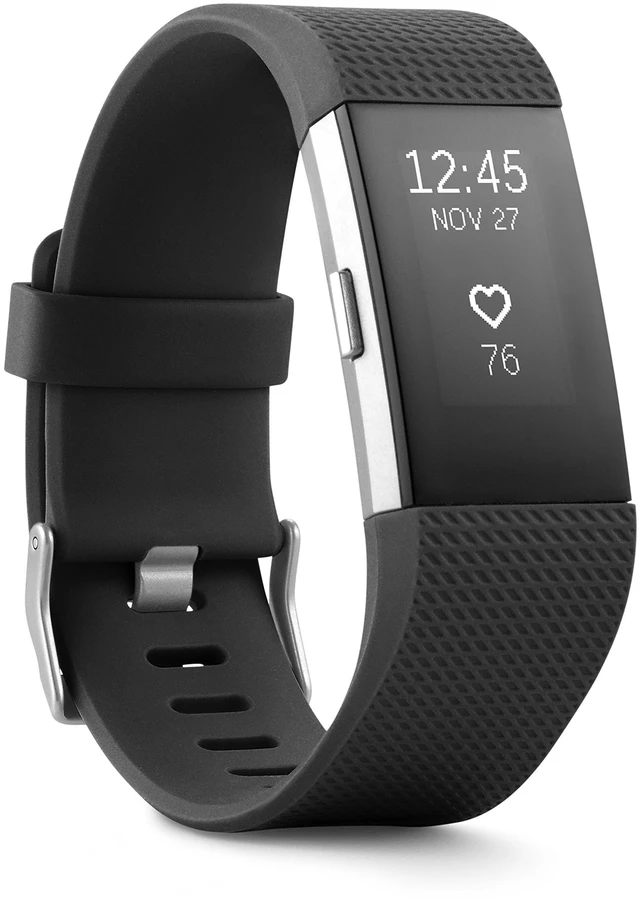 Main image of Charge 2 Heart Rate + Fitness Wristband, Black, Large (US Version), 1 Count