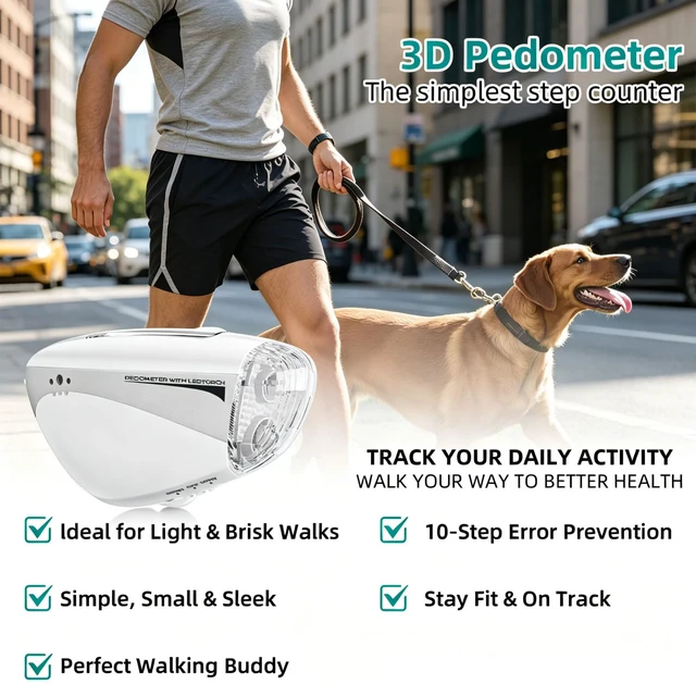 Alt view image 4 of 7 - Simple Step Counter & Personal Safety Alarm Keychain for Women